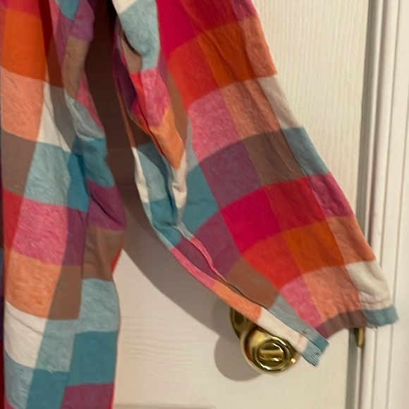 Woman Within long sleeve Soft Plaid Flannel Top Size 1X - Picture 7 of 8